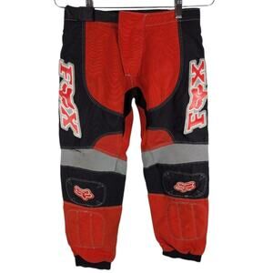 Fox Racing 180 Youth Motocross PantsRed Black Size 26 MX Dirt Kids (HOLE FLAWS)